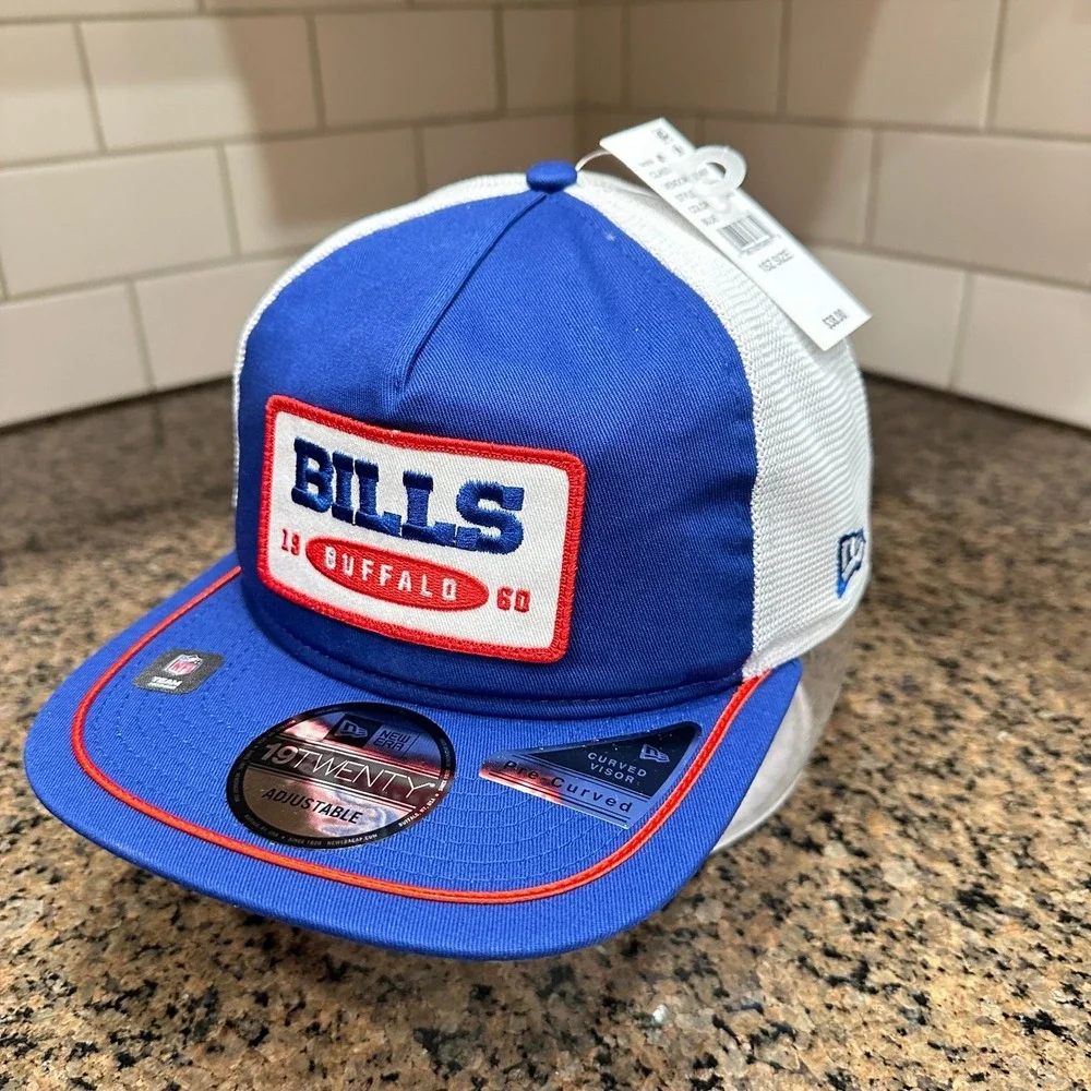 Buffalo Bills Hat New Era 19TWENTY Trucker Adjustable Blue White NFL New